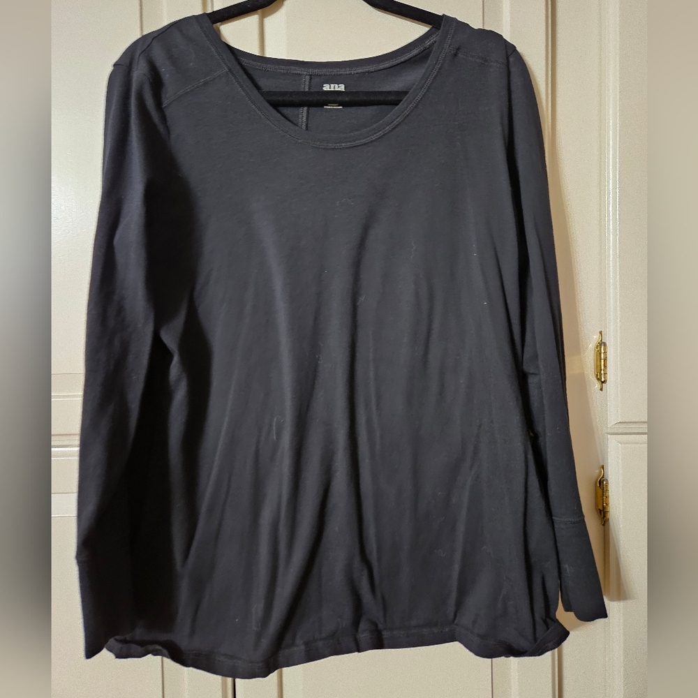 a.n.a Women's Black Long Sleeve Top